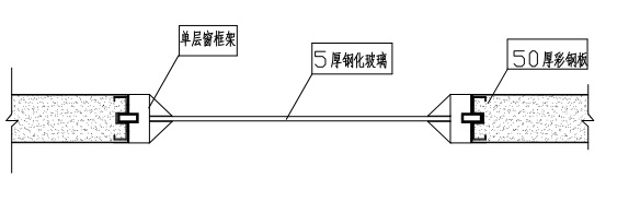 雙層窗節(jié)點示意圖